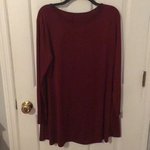 Wine Long Sleeved Dress